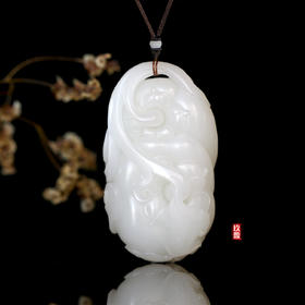 和田玉（羊脂玉）挂件-事事如意（柿子）153.7g