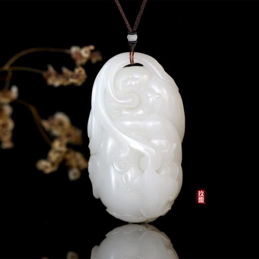 和田玉（羊脂玉）挂件-事事如意（柿子）153.7g 商品图0