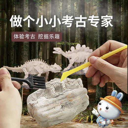 火火兔恐龙化石宝考古宝石水晶挖掘DIY玩具 商品图0