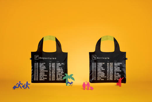 德国LOQI 艺术系列 机场系列 万用环保袋 再生环保材料 单肩可折叠 旅行大容量 防泼水 超轻50g可承重40斤 商品图8