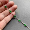 冰种阳绿辣色翡翠葫芦手链18k白金镶嵌 商品缩略图8