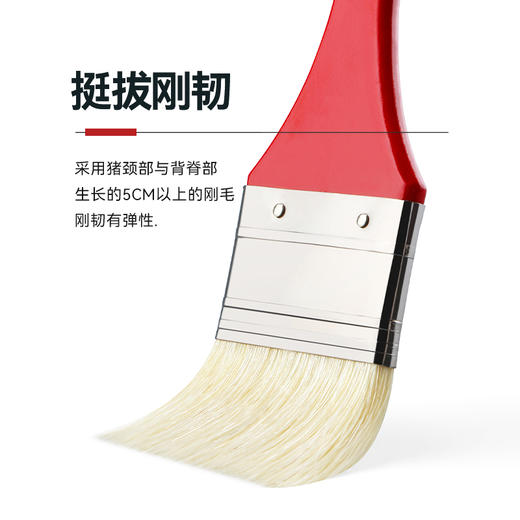 中盛画材 猪鬃毛长杆画笔板刷墙绘刷子油画刷子丙烯/水粉/水彩笔711 商品图1