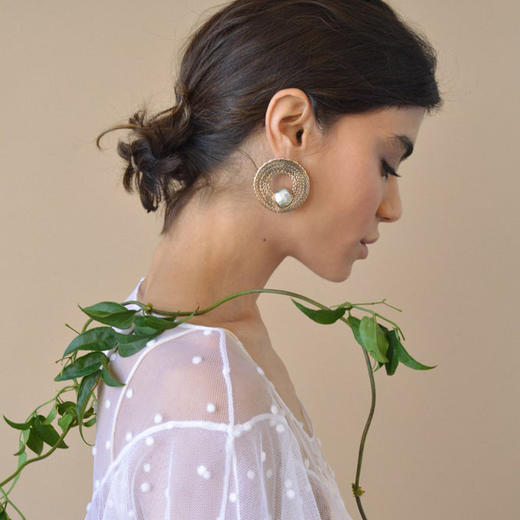 北京仓｜STVDIO-Colette-编织 珍珠 耳环（不对称）［美国设计师］ 商品图2