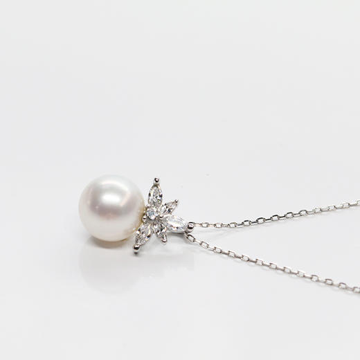 美裕 暖阳 925银淡水珍珠链坠9-10mm白 104984 商品图1