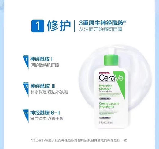 折扣特价📣美国✈️直邮只要285元🉐包税包邮到手🔥Cerave适乐肤无泡沫保湿洗面奶，一瓶就有355ml 商品图4