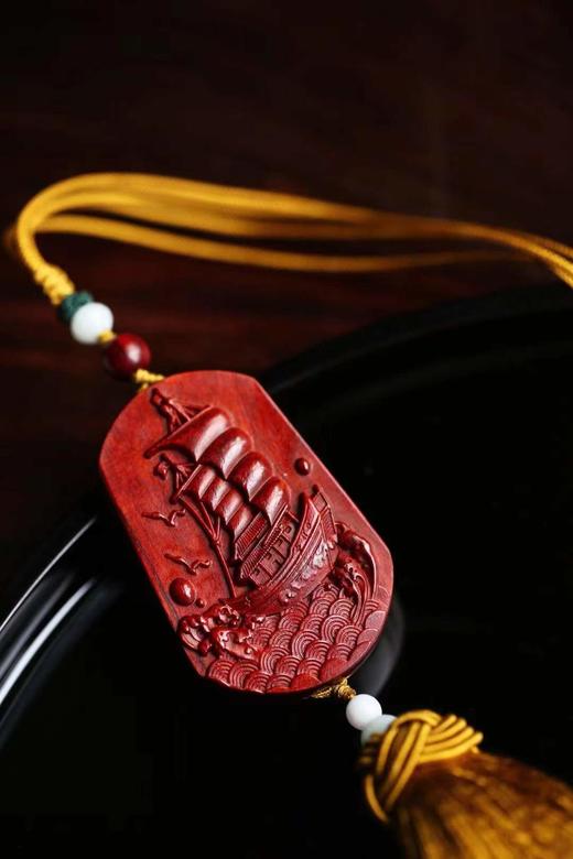 小叶紫檀【一帆风顺】车挂 商品图2