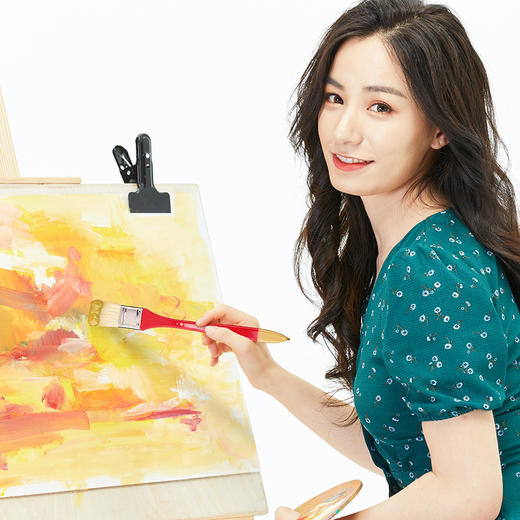 中盛画材 猪鬃毛长杆画笔板刷墙绘刷子油画刷子丙烯/水粉/水彩笔711 商品图4