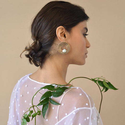 北京仓｜STVDIO-Colette-编织 珍珠 耳环（不对称）［美国设计师］ 商品图3