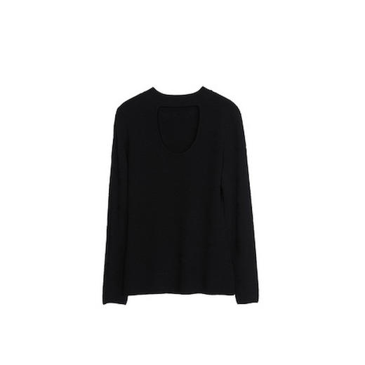 MIIDII谜底2022春新款时尚打底衫圆领刺绣套头针织衫女221MZ0370 商品图4