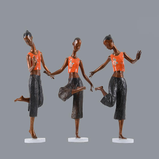 宇达青铜摆件 段一鸣作品《踢毽子》艺术装饰摆件  高41-43cm 商品图0