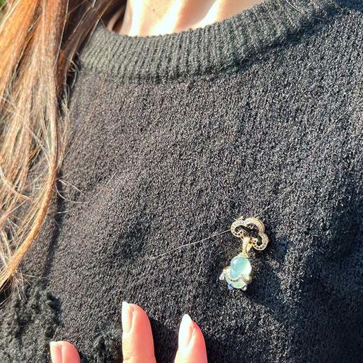 祥云翡翠葫芦胸针\吊坠双戴款【现货】 商品图4