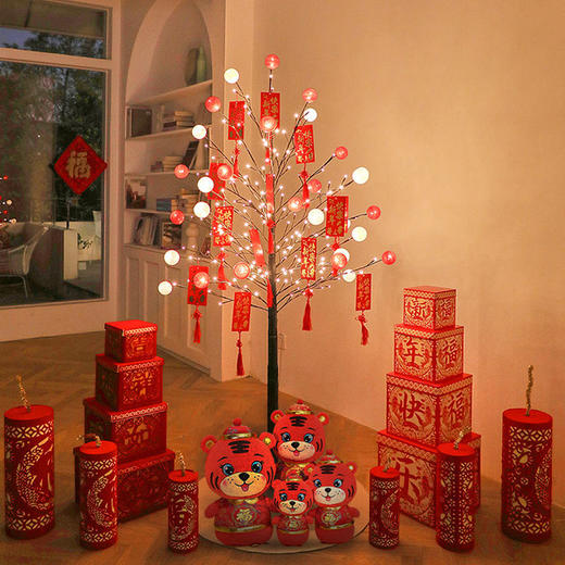 新年装饰品红包树灯商场店铺喜庆场景布置过年春节家用客厅摆件 商品图3