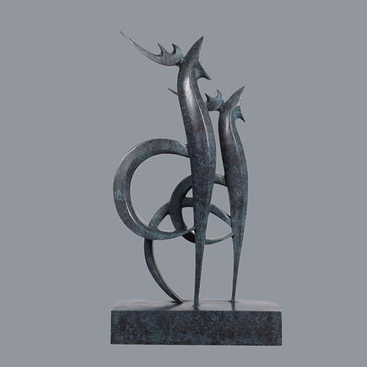 宇达青铜全铜十二生肖鸡摆件《东方欲晓》著名雕塑家朱勇前作品 高55cm 商品图0