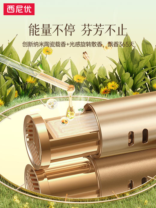 西尼优能量管太阳能车载香薰 商品图3