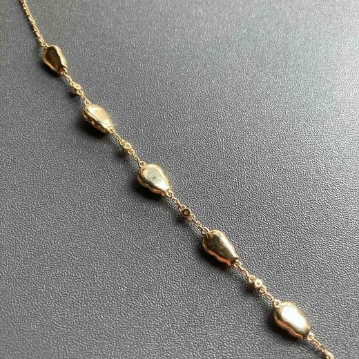 冰种阳绿辣色翡翠葫芦手链18k黄金镶嵌 商品图7