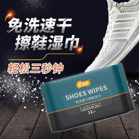 爱恩倍 免洗速干擦鞋湿巾12片*5包 小白鞋运动鞋球鞋去污洗鞋神器
