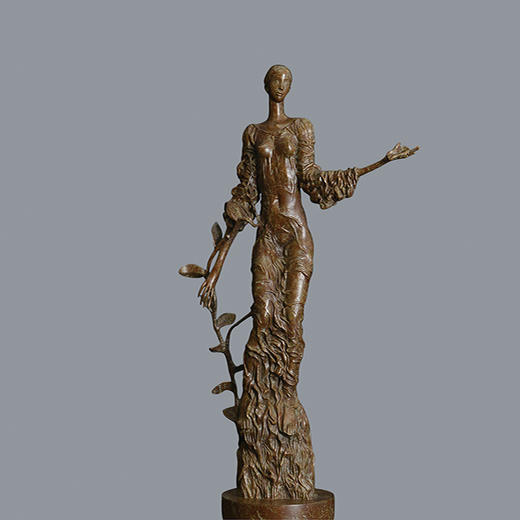 宇达青铜摆件 魏小明作品《爱心女神》艺术装饰摆件  高51cm 商品图0