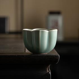 汝山明汝窑仿古釉主人杯精品四方尊杯 玉兰杯个人杯礼盒高档瓷器礼物盒