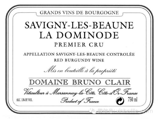 布鲁诺·克莱尔酒庄萨维尼一级多米诺得园干红2013Domaine Bruno Clair Savigny Les Beaune 1er Cru La Dominode 商品图1