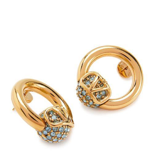 VALENTINO GARAVANI/华伦天奴 女士VLOGO金属与人造水晶耳环 UW2J0G11YCW 2020年秋冬 商品图2