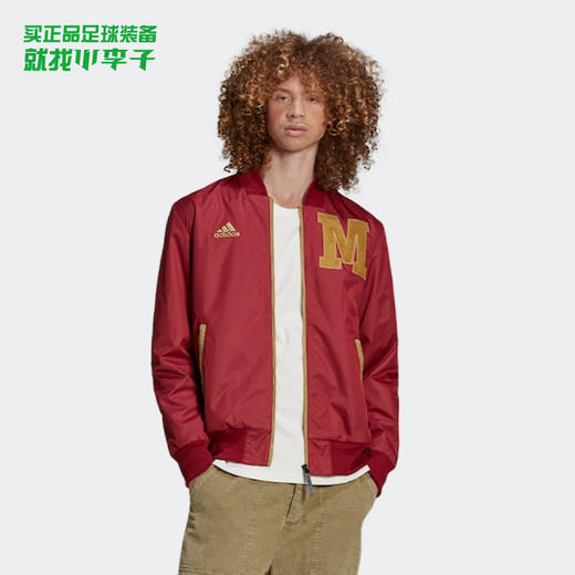 ADIDAS/阿迪达斯 FCB LNY BOMBER 拜仁慕尼黑足球运动夹克成人男H67166 商品图0