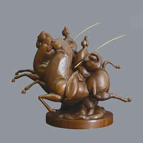 宇达青铜摆件 李森作品《风入四蹄轻》艺术装饰摆件  长47cm