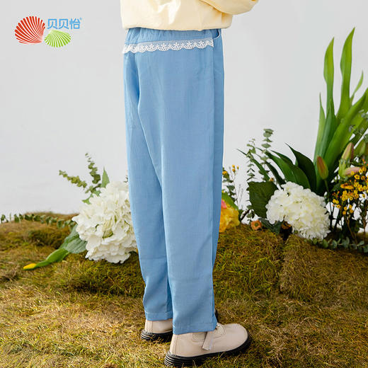 贝贝怡儿童裤子春季新款女童宝宝清凉舒适弹力休闲运动长裤 商品图2