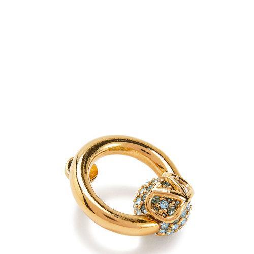 VALENTINO GARAVANI/华伦天奴 女士VLOGO金属与人造水晶耳环 UW2J0G11YCW 2020年秋冬 商品图1