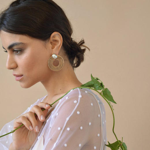 北京仓｜STVDIO-Colette-编织 珍珠 耳环（不对称）［美国设计师］ 商品图4