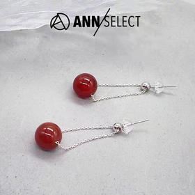 百货世界-ANNANN-红玛瑙路路通转运耳环