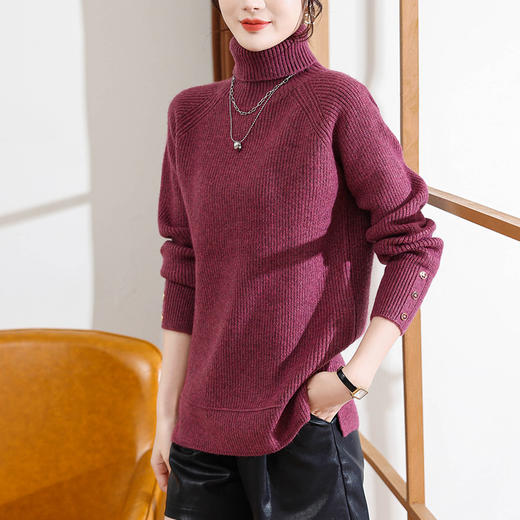 CCFS-101-11886高领打底衫女秋冬中款毛衣 商品图0