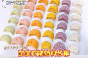 【辅食教程】宝宝万能饺子馅料合集（附五彩饺子皮教程）