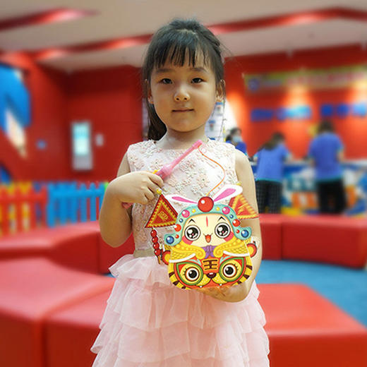 春节国潮兔爷灯手工diy卡通灯笼元宵儿童手提发光灯幼儿园材料包 商品图3