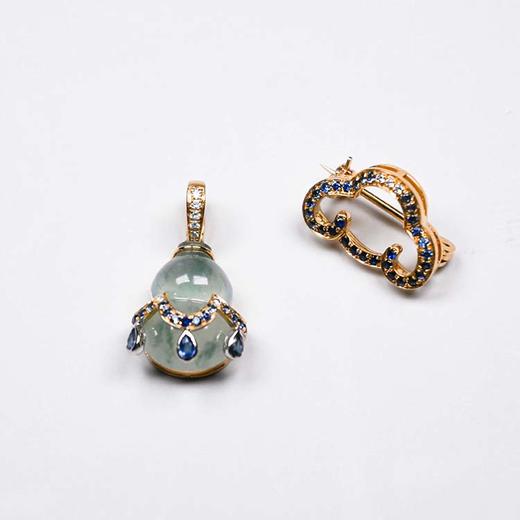 祥云翡翠葫芦胸针\吊坠双戴款【现货】 商品图1