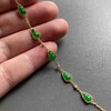 冰种阳绿辣色翡翠葫芦手链18k黄金镶嵌 商品缩略图9