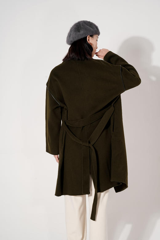 【M1】 臣禾 腰带中长大衣9450840809 商品图1