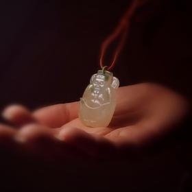 翡翠挂件（黄翡财神）