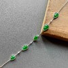冰种阳绿辣色翡翠葫芦手链18k白金镶嵌 商品缩略图3