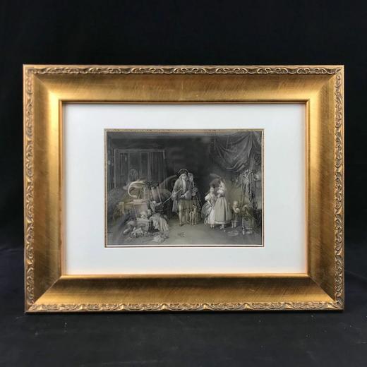 1840年代艺术杰作钢版画复古装裱 5款可选 （44*34cm） 商品图1