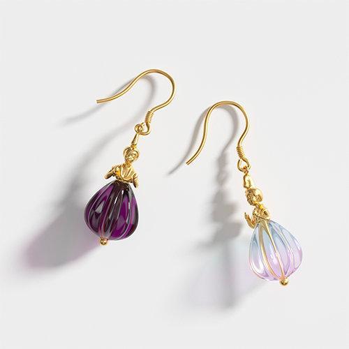 花舞大唐.石榴裙耳坠 琥珀光【北京同城闪送】 商品图1