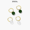 ZEGL复古玉石耳环女小众设计感高级气质耳钉耳扣秋冬过新年耳饰品 商品缩略图2