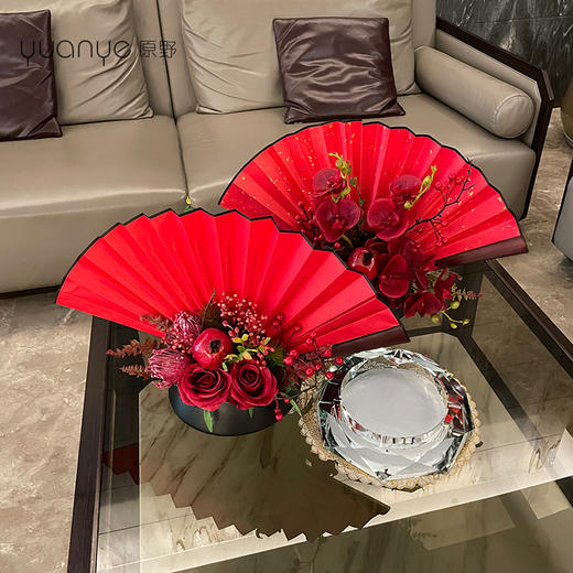 新年装饰花高档酒店大堂仿真花摆件圆桌大厅别墅售楼商场会所假花 商品图1