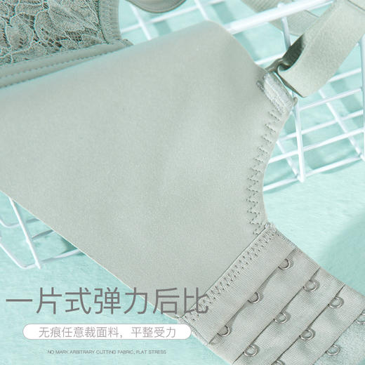 熳洁儿春夏文胸蕾丝透气薄款上托小胸聚拢无钢圈内衣胸罩女21261532 商品图4
