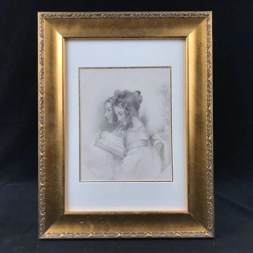 1840年代艺术杰作钢版画复古装裱 5款可选 （44*34cm） 商品图3