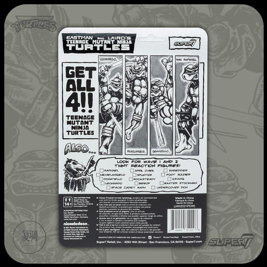 现货 Super7 忍者神龟 1984原版漫画形象 挂卡 商品图6