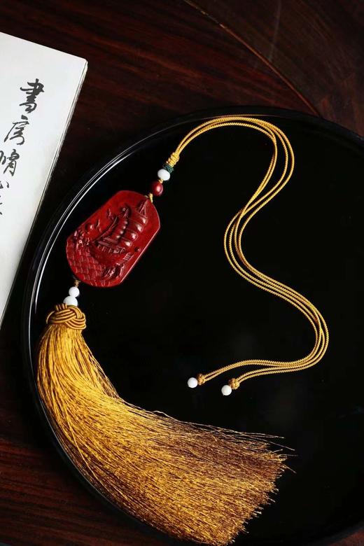 小叶紫檀【一帆风顺】车挂 商品图0