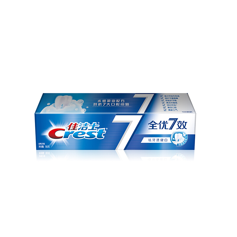 佳洁士牙膏全优7效 防蛀祛牙渍健白牙膏 180g（新老包装 随发货）7效合1 清新口气 全面健康防护