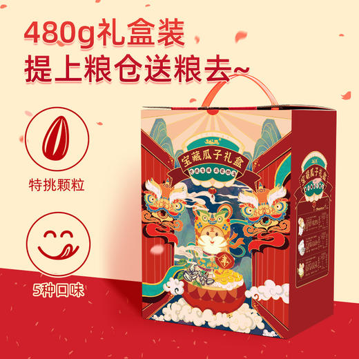 越远宝藏瓜子礼盒多口味葵花籽年货焦糖味炒货送礼佳品长辈女生 商品图1