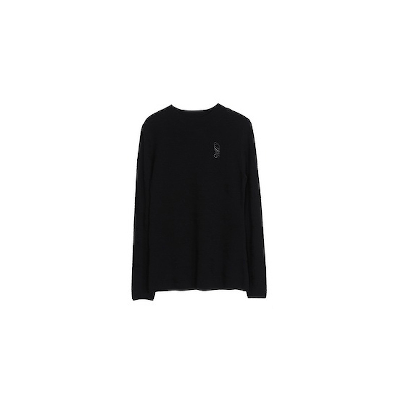 MIIDII谜底2022春新款时尚打底衫圆领刺绣套头针织衫女221MZ0370