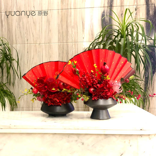 新年装饰花高档酒店大堂仿真花摆件圆桌大厅别墅售楼商场会所假花 商品图4